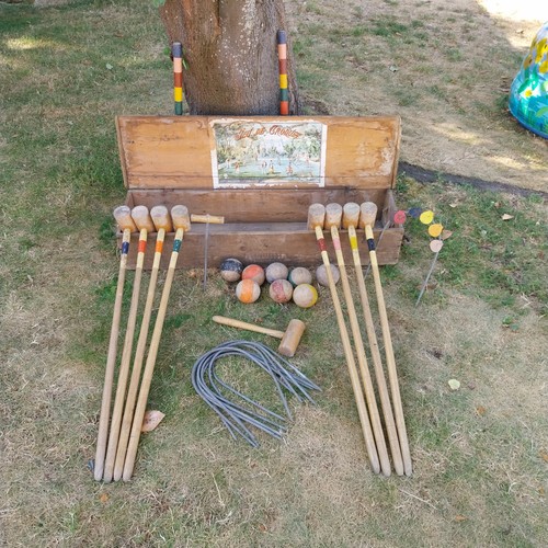 Ancien jeu croquet 8 - ancien, de