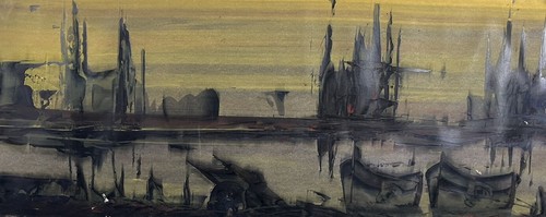 Acrylique art moderne - art, Étang