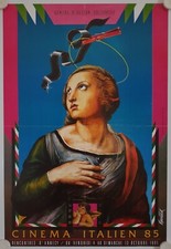1985 Annecy ITALIAN FILM FESTIVAL POSTER - illustrated Kaviiik