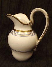 SUPERB MILK JUG PARIS PORCELAIN LOUIS PHILIPPE A COVE TWISTED 19th century