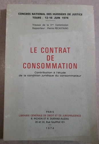 Livre droit 1974 le - le, contrat