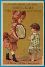 Chromo-riddle-humor-baby.mirror-large cellar J.Rozès-D.191