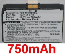 Batterie 750mAh type 189646531 189646549 SA1M-SN1 Pour Sagem MY-850 MY-850C 850V