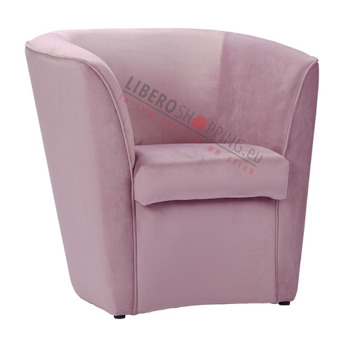 Fauteuil velours cipria - fauteuil,