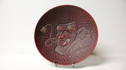 Ancien plat japonais laqué - ancien,