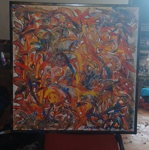 Peinture abstraite multicolore
