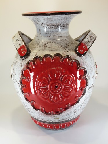 Vase rouge blanc italy - et,