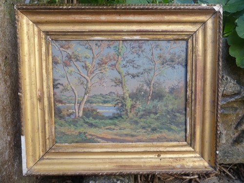 Peinture huile sur - , panneau