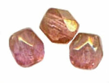 100  PERLES FACETTES DE BOHEME  4 mm CRYSTAL COMET BRONZE.