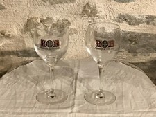 Duo de verres publicitaires à