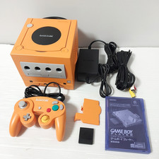 Nintendo GameCube Spice Orange Console w Gameboy player Region Free Import Japan