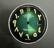 Rolex Datejust Custom Green Vignette Arabic DiamondDial Model 16013 16233 116233