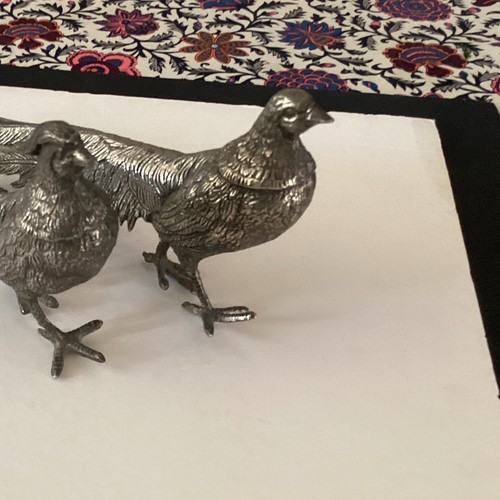 Lot statues faisans en - 2,