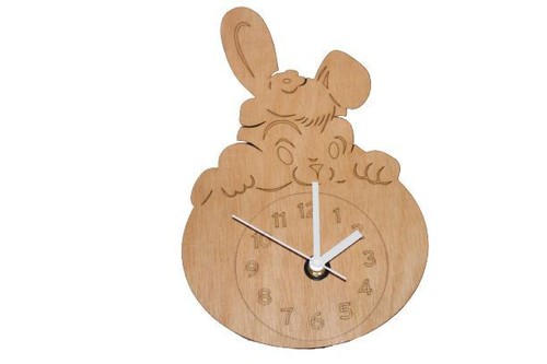 Horloge murale lapin bois pour - murale,