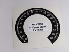 Autocollant de conversion compteur SMITHS MPH en KPH pour MG B / MGB GT ø 80