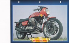 Fiche card 18x25cm MOTO Motocyclette Motorcycle MOTO GUZZI LE MANS texte verso