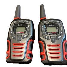 Cobra MicroTalk CXT595 2 Way Radio Walkie Talkie Set Charger 22 Channel Use AA
