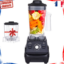 Blender Puissant et Compact 1800W 1,8L + Pot 600ml 6 Lames Acier Inoxydable