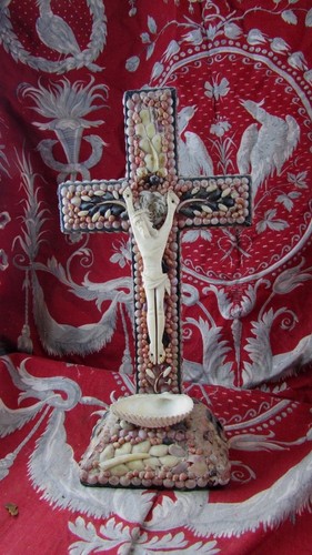 Ancien bénitier christ - bénitier,