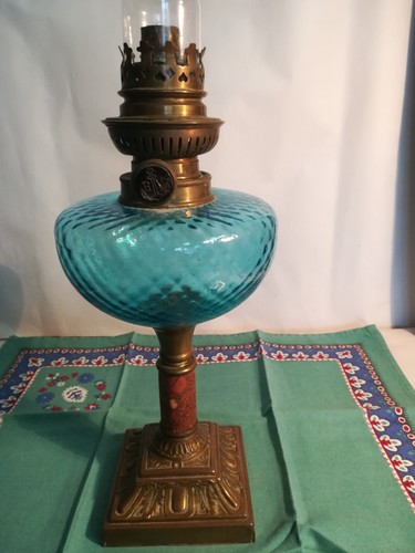 Lampe petrole reservoir bleu - petrole,