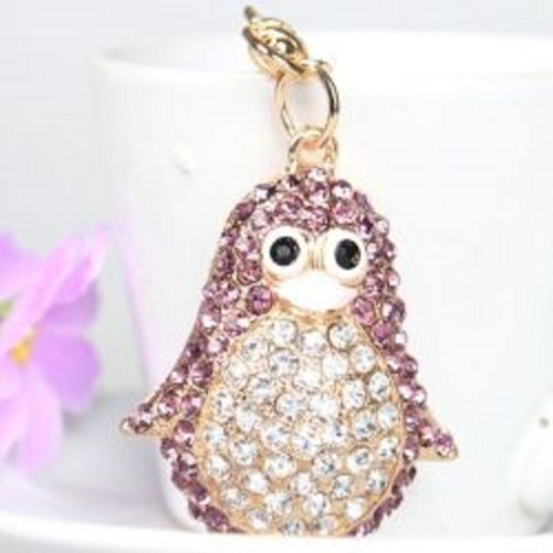 Porte clé pingouin anneau - (,