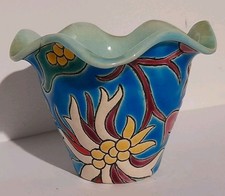 ancien vase corolle en émaux