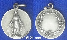 circa 1900: RARE old silver MEDAL THE VIRGIN signed: S. Kinsburger