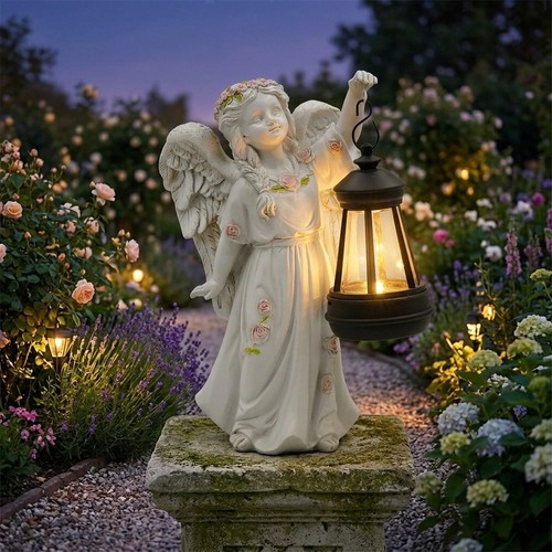 Statue ange jardin à - jardin,