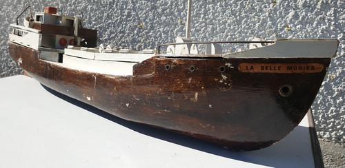 Grand bateau bois ancien - grand,