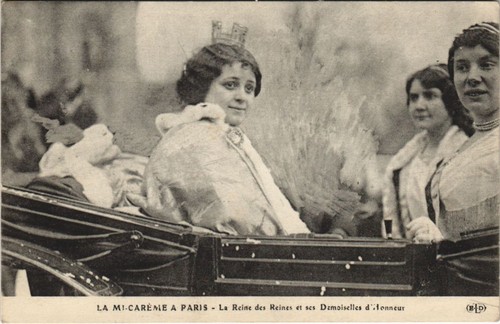 Old postcard paris mid careme - paris, mid-careme