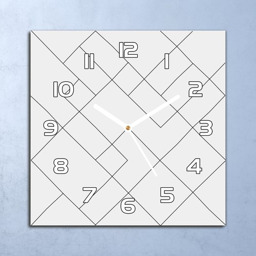 Horloge murale design - en, verre