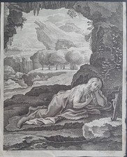 Sainte couchée devant un