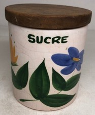 Old spice pot "sugar" Des Poteries Du Marais France ?? H 13.5 D 11.5 cm