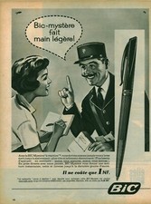 1938 BIC Antique Magazine Ink Cartridge Pen Advertising 