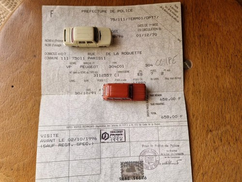 Document administratif peugeot - document,