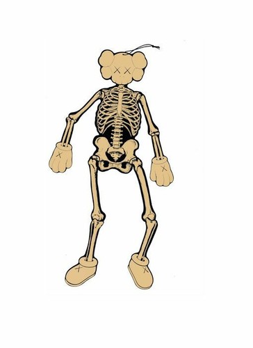 Kaws skeleton board cut out - "skeleton,