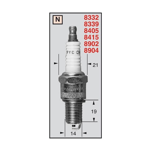 Champion bougie n9yc oe001 t10 - bougie, oe001/t10