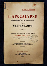 L'Apocalypse interprétée de la révolution Nostradamus Du Vignois livre ancien