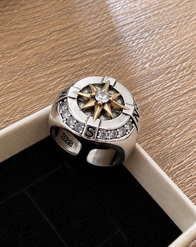 Chevalière bague boussole - bague,