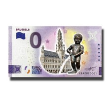 0 Euro Souvenir Banknote Brussels Colour Belgium ZEAZ 2022-1 Zero Scheine Billet