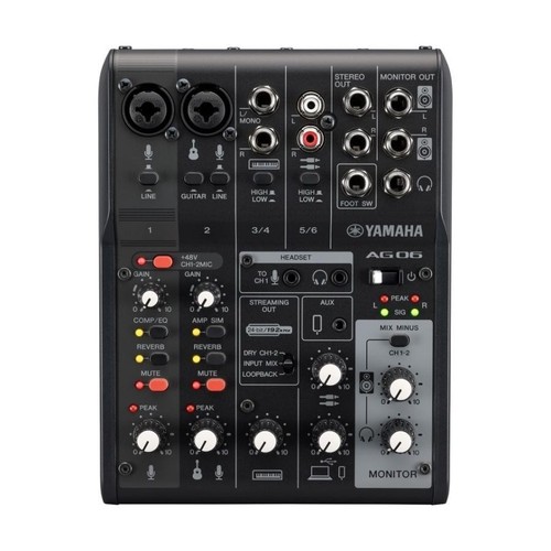 Yamaha ag06mk2b noir 6ch live - yamaha,