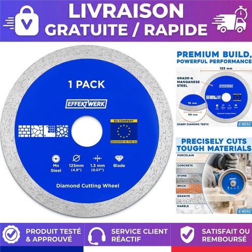 Disque diamanté 125 - diamanté, mm