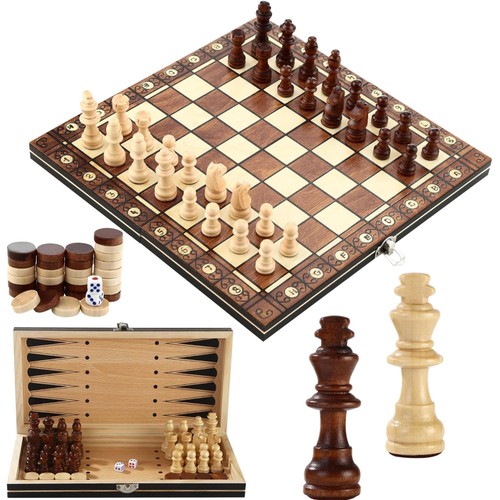 Jeu échecs bois pliable - -,