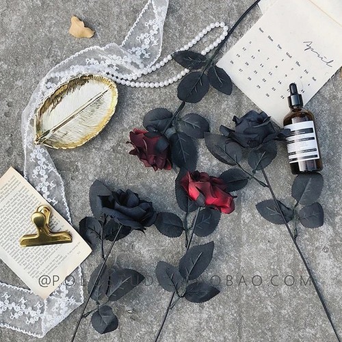 Rose noire gothique