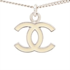 Chanel Coco Mark 07V Necklace GP Silver