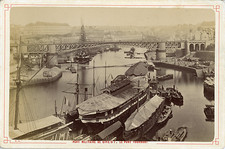 France, Brest, Port Militaire, le Pont Tournant Vintage Albumen Print Shooting
