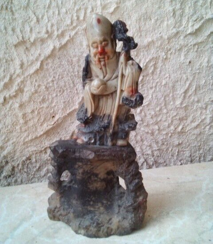 Statuette son socle en - et,