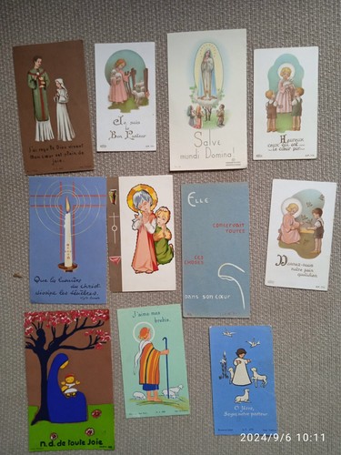 Lot images pieuses - de,