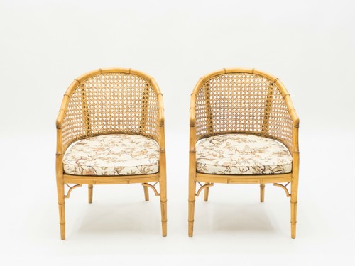 Paire fauteuils bambou - de,