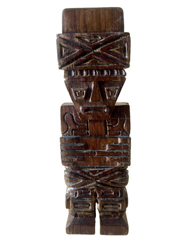 Statuette sculptée bois - statuette,